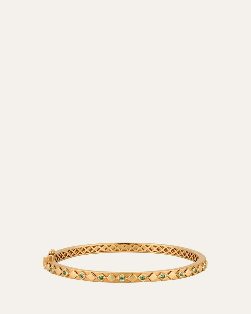 18K Ajna Bangle with Emeralds